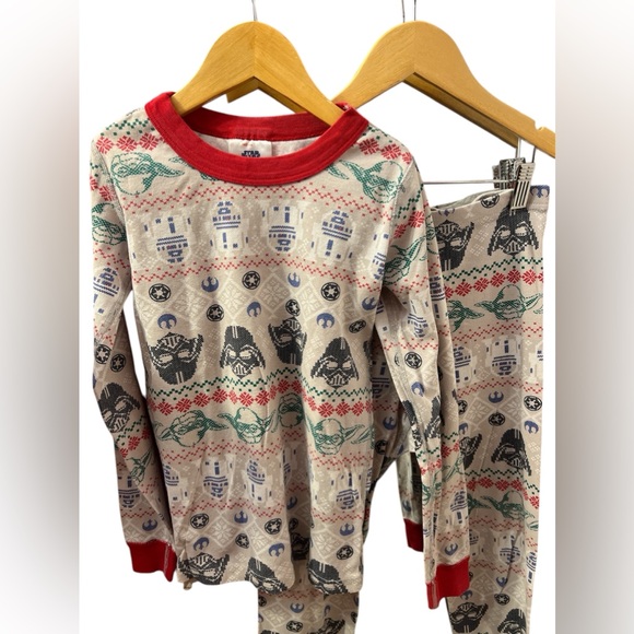 Hanna Andersson Star Wars  Long John Pajamas In Organic Cotton Christmas PJs Set - Picture 3 of 10